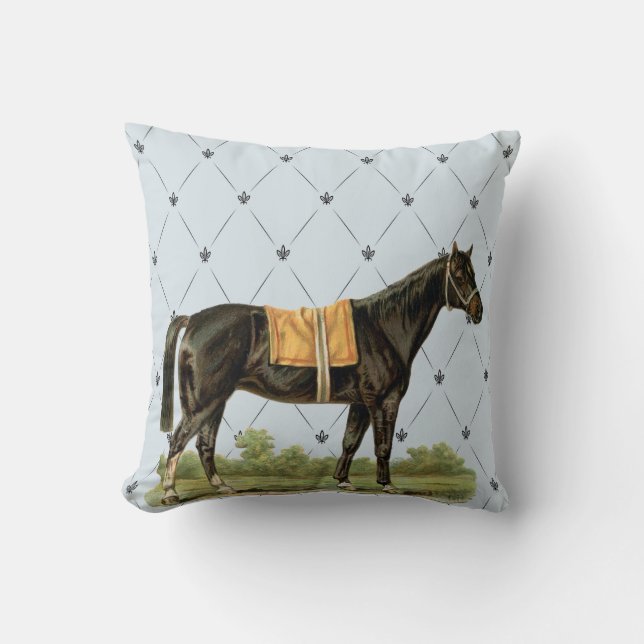 Vintage Saddle Horse Throw Pillwo Kudde (Framsida)