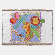 Vintage Safari Djur Kast Blankett