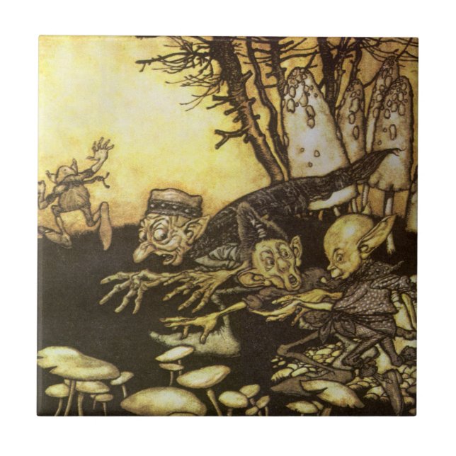 Vintage saga, arbetslag av Rackham Kakelplatta (Framsidan)