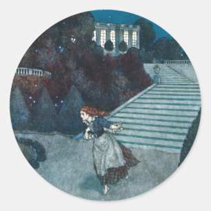 Vintage saga, Askungen av Edmund Dulac Runt Klistermärke