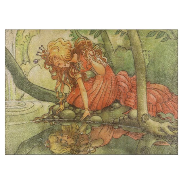 Vintage saga, grodprinsessa vid damm (Framsidan)