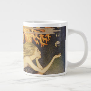 Vintage saga, lilla sjöjungfrun i havskorall jumbo mugg