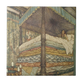 Vintage saga, Prinsessa på ärten, Edmund Dulac Kakelplatta