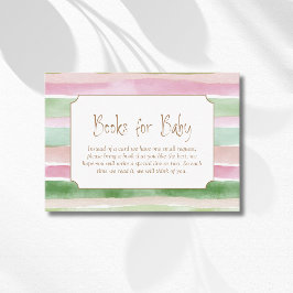 Vintage Sage Peach Blush Randiga Böcker För Bebis Tilläggskort