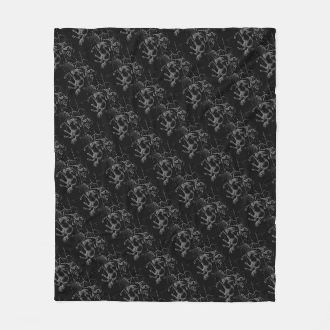 Vintage Sagittarius Constellation Karta Hevelius Fleecefilt (Framsidan)