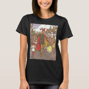 Vintage Sagoberättelse Råttfångaren från Hameln av T-shirt