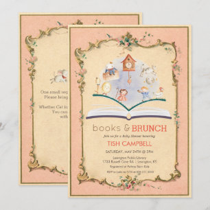 Vintage-sagobok Baby Shower-inbjudan Inbjudningar