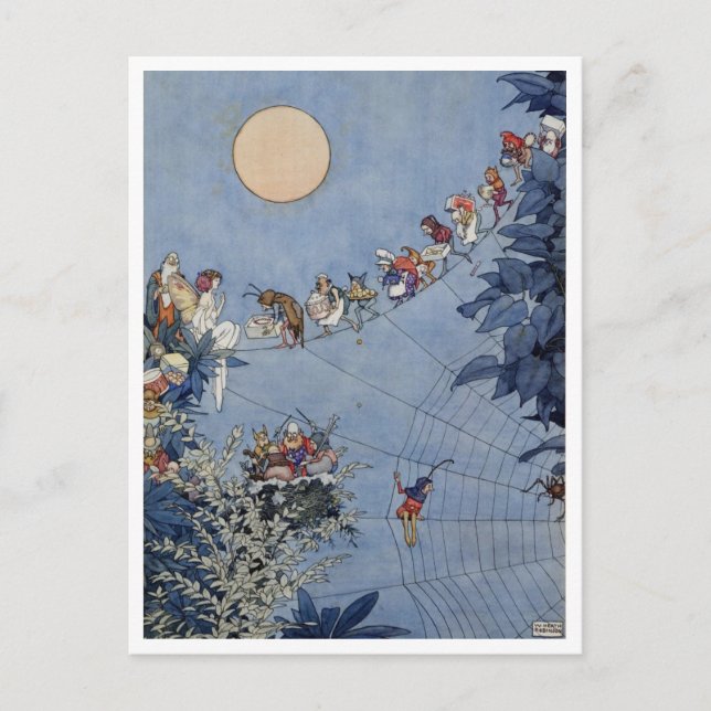 Vintage sagokonst William Heath Robinson Vykort (Framsida)