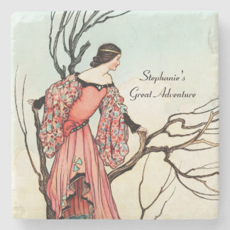 Vintage Sagoprinsessa Whimsical Saga Bok Stenunderlägg