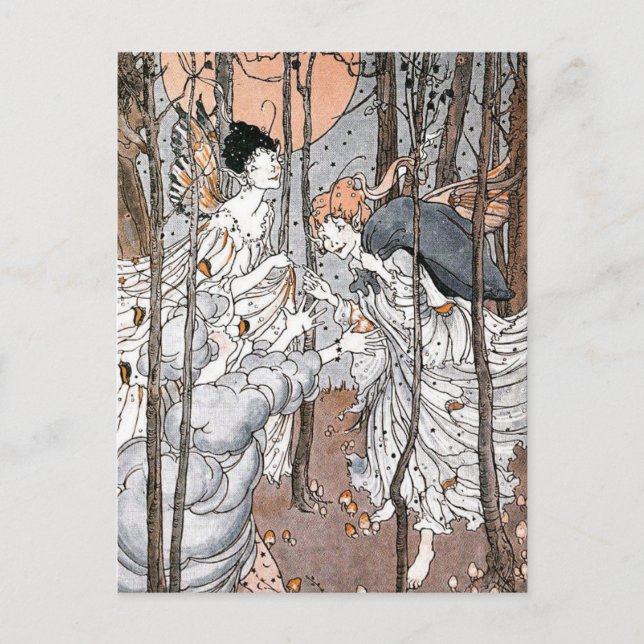 Vintage Sagoskog Postkort Vykort (Framsida)