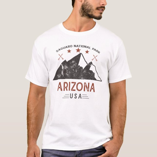 Vintage Saguaro nationalpark Arizona T Shirt (Framsida)