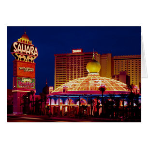 Vintage Sahara Hotel Las Vegas Hälsningskort