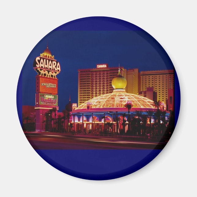 Vintage Sahara Hotel Las Vegas Magnet (Framsidan)