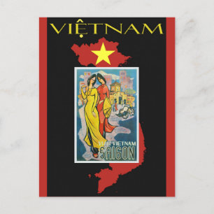 Vintage Saigon Vietnam Resa Vykort