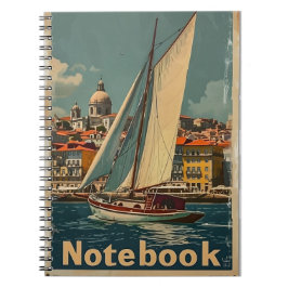 Vintage Sailing Boat Lissabon Anteckningsbok