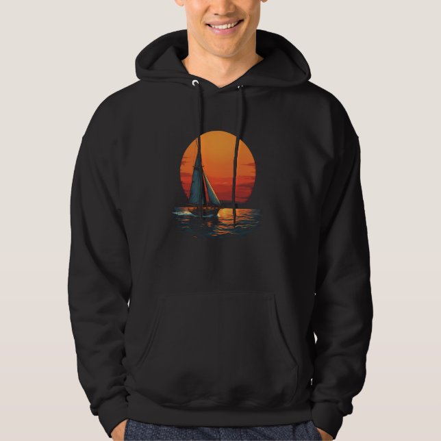 Vintage Sailing - Emotional Sunset Äventyr Hoodie (Framsida)