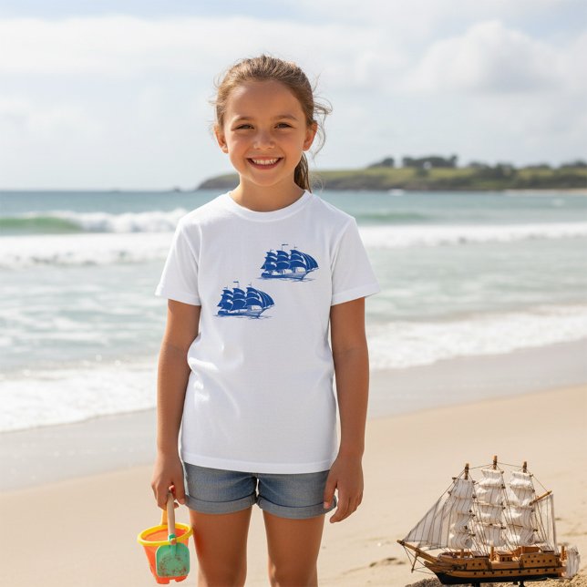 Vintage Sailing Frakt Nautical Ocean Clipper T Shirt (Skapare uppladdad)