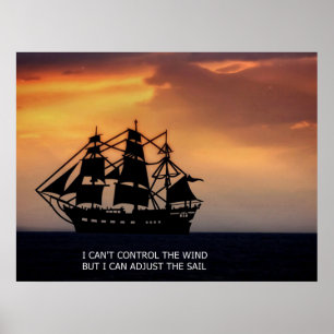 VINTAGE SAILING FRAKT-QUOTE POSTER