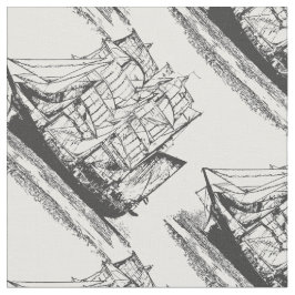 Vintage Sailing Frakt Sailboat Windjammer Tyg