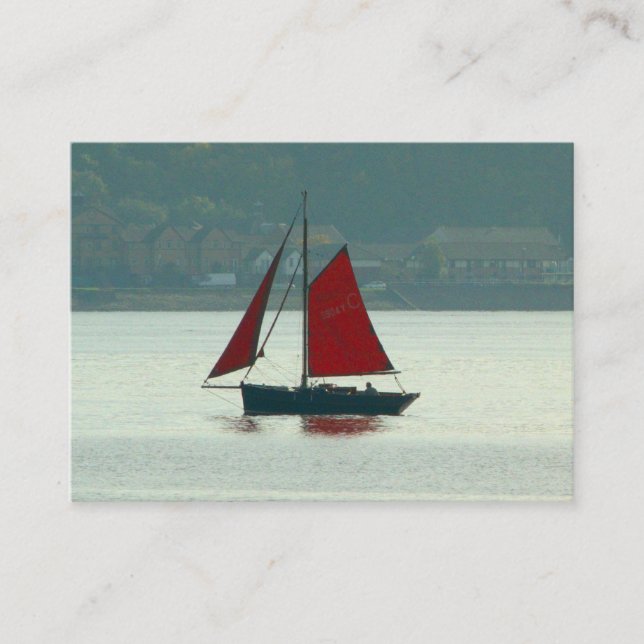 Vintage Sailing Yacht Cardiff Bay Visitkort (Framsida)