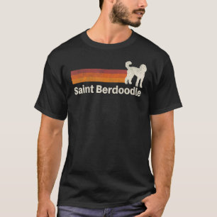 Vintage Saint Berdoodle Retro Mamma Pappa Hund T Shirt