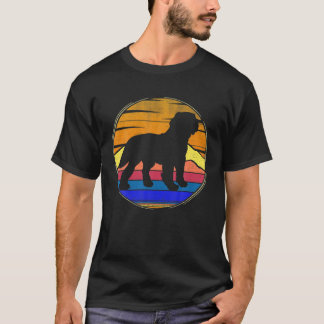 Vintage Saint Bernard Retro Sunset Pets Hund älska T Shirt