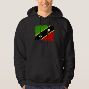 Vintage Saint Kitts och Nevis Flagga Kittitian Nev Hoodie
