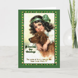 Vintage Saint patrick's day Notecard Helgkort