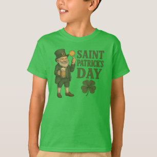 Vintage, Saint Patricks Day tomte T Shirt