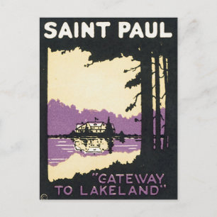 Vintage Saint Paul Lakeland MN Vykort