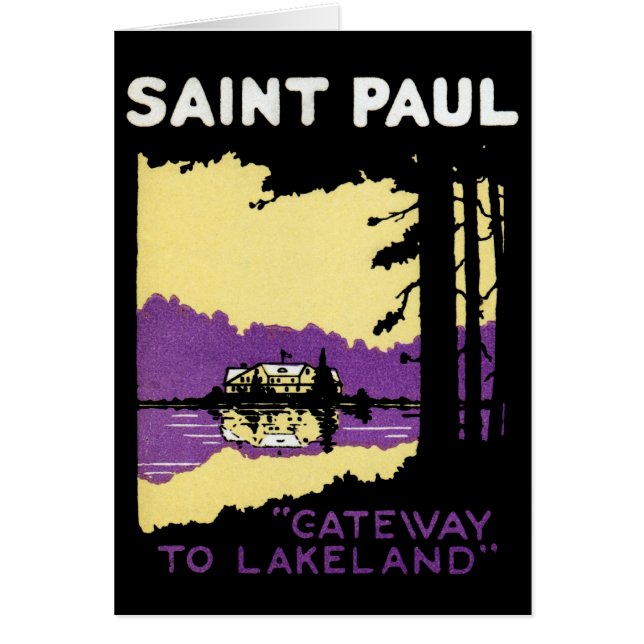 Vintage Saint Paul, Minnesota Hälsningskort (Framsidan)