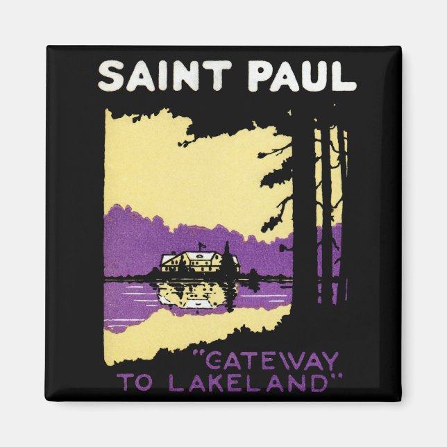 Vintage Saint Paul, Minnesota Magnet (Framsidan)