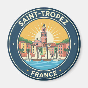 Vintage Saint-Tropez Frankrike Resa Magnet