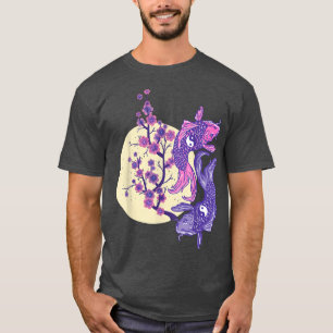 Vintage Sakura Cherry Blommar med kois T-Shirt