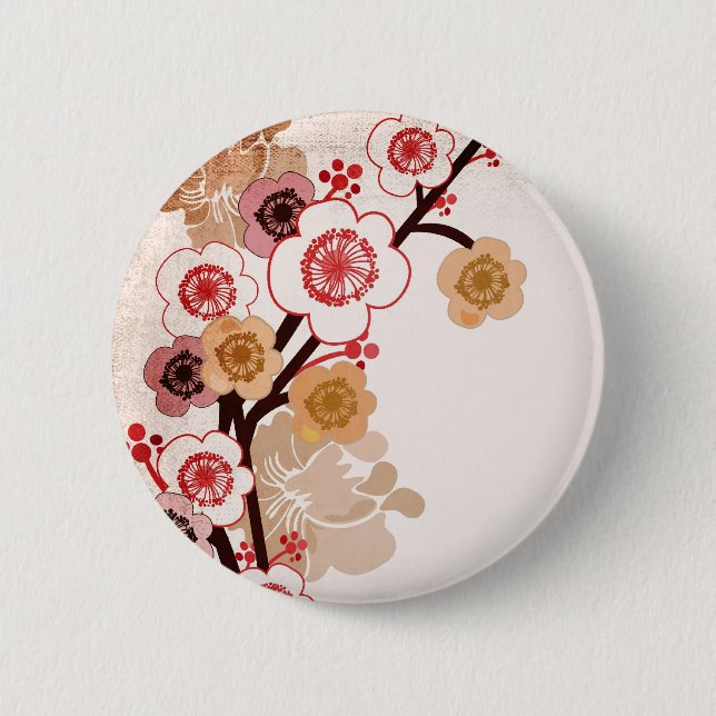 Vintage sakura knäppas knapp (Framsida)