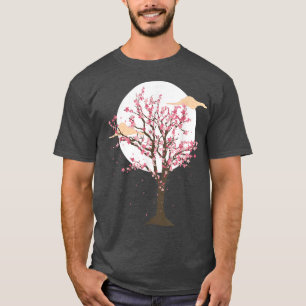Vintage Sakura Träd Japans Rosa Flower Cherry Bl T Shirt