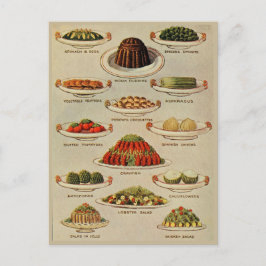 Vintage Sallad och Vegetabiliska fläckar Vykort