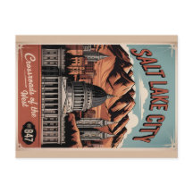 Vintage Salt Lake City Utah Retro Resemål