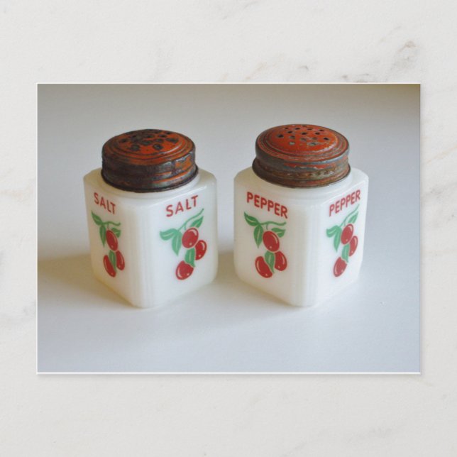 Vintage Salt och Pepper Shakers Vykort (Framsida)