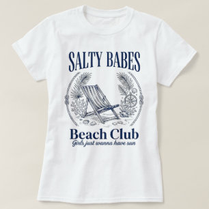 Vintage Salty Babes Strandklubb T Shirt