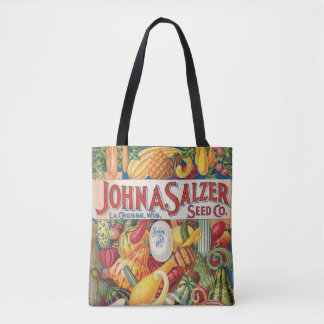 Vintage Salzer kärnar ur kataloggrönsaker Tygkasse