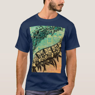 Vintage Samoan Gamla Tapa-trådar T Shirt