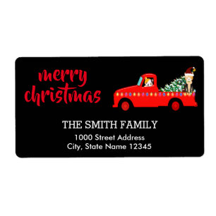 Vintage Samordning av jul Adress Fraktsedel
