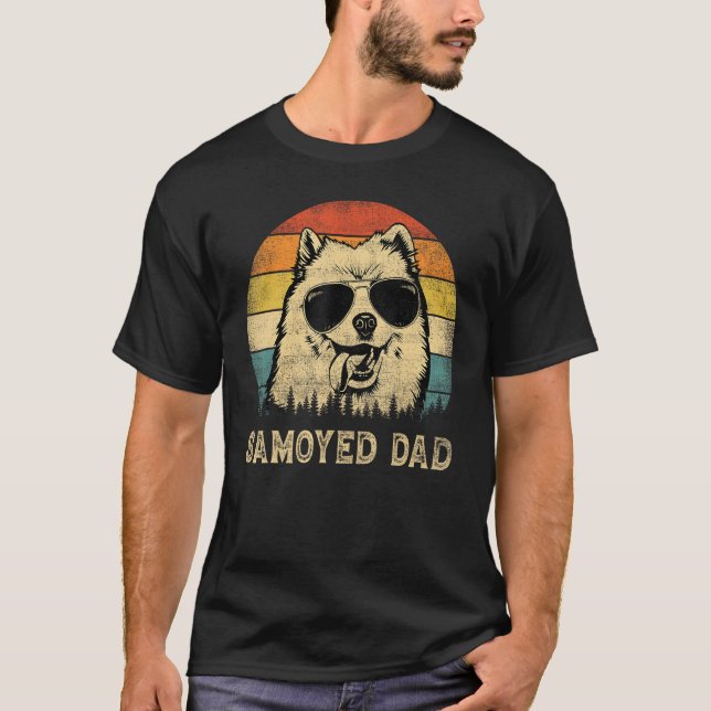Vintage Samoyed Dad Dog  Father s Day Tee (Framsida)