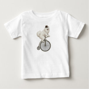 Vintage Samoyed på en Penny-Farthing-cykel T Shirt