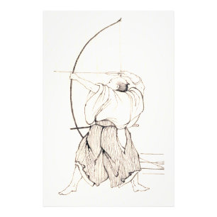 Vintage Samurai Archer Fototryck