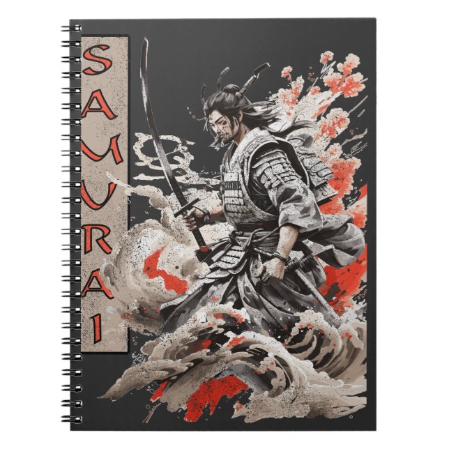 Vintage Samurai Design Anteckningsbok (Framsidan)