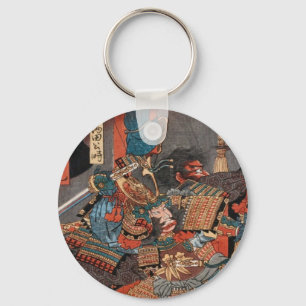 Vintage Samurai Hero: Minamoto no Yorimitsu Nyckelring