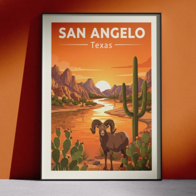 Vintage San Angelo Texas Poster (Skapare uppladdad)