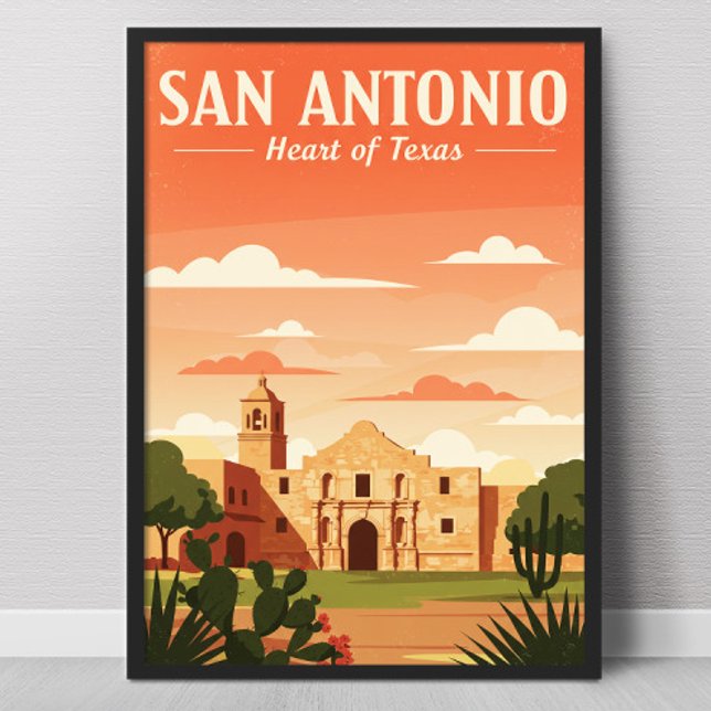 Vintage San Antonio Poster (Skapare uppladdad)